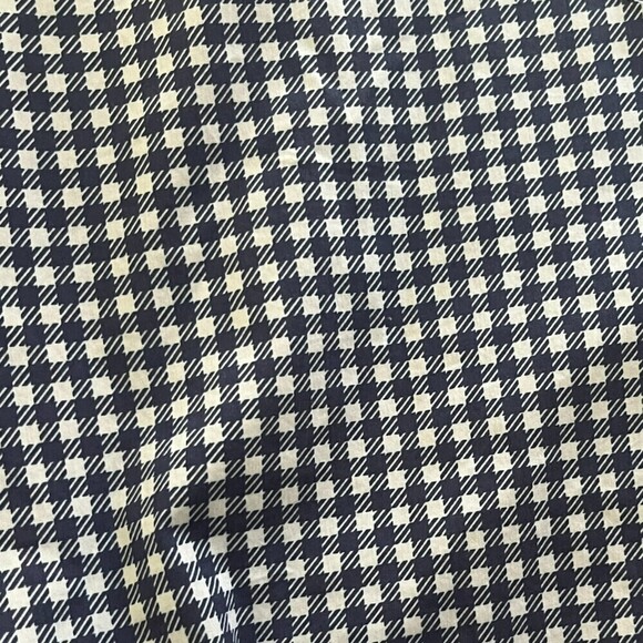CAROLINE CONSTAS Gianna Navy Gingham Size S Fit & Flare Smocked Party Mini Dress - Picture 7 of 10